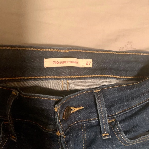 Levi’s 710 Super skinny jeans sz 27 - Picture 2 of 3